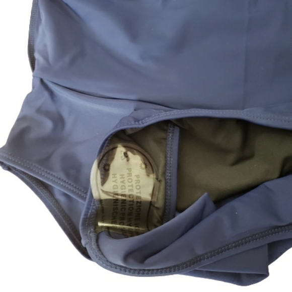 High Waisted Navy Swim Skirt Tummy Control - Picture 5 of 6